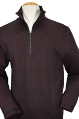 943 Monaco Wine Diamond Quarter Zip