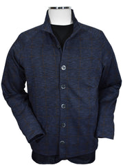 946J Garda Indigo Plaid Cardigan