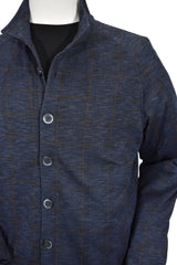 946J Garda Indigo Plaid Cardigan