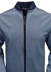953J Navy Check Orleans Cardigan