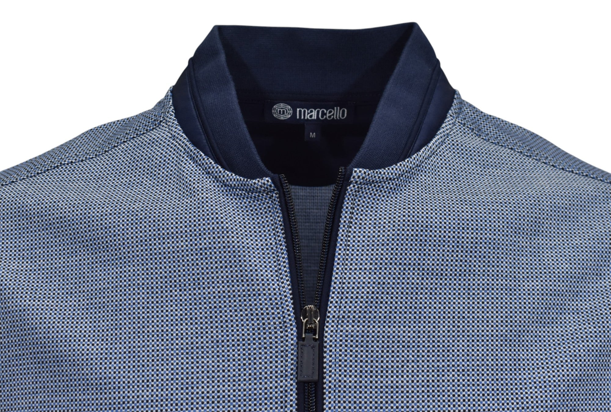 953J Navy Check Orleans Cardigan