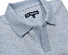 967 Firenze Sky Knit Texture Giovanni Collar