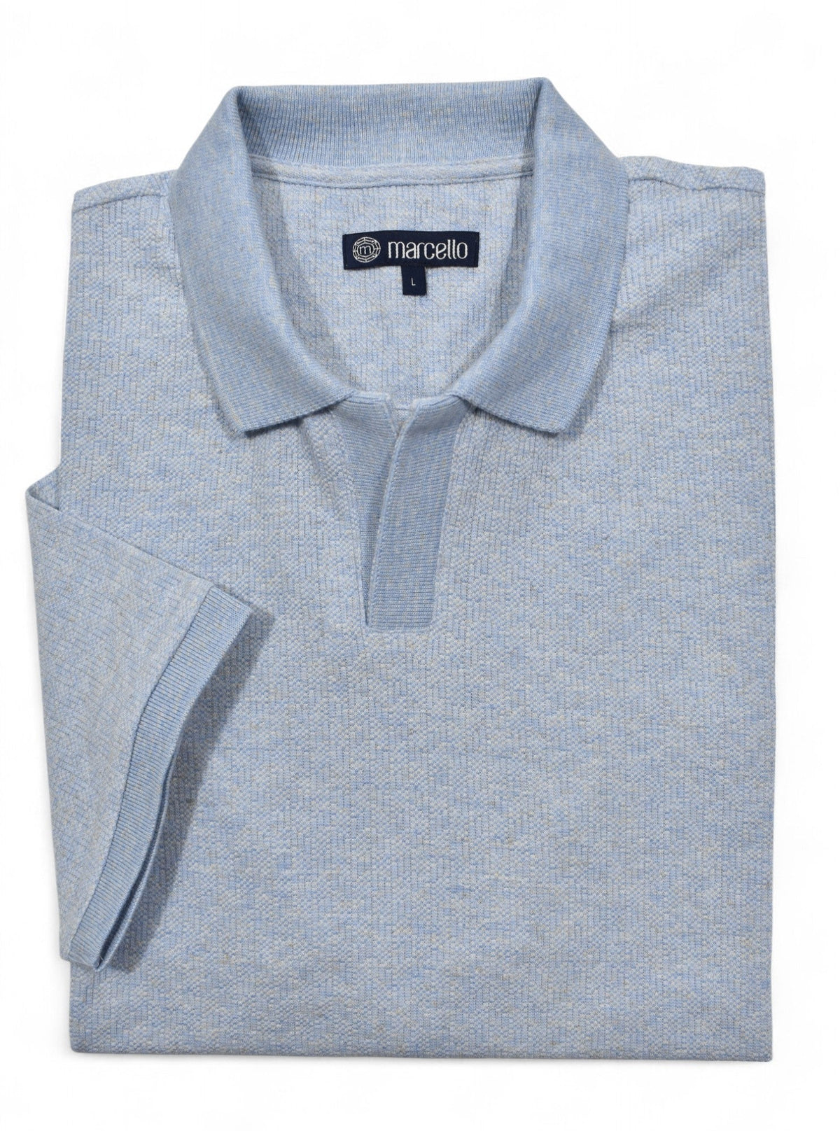 967 Firenze Sky Knit Texture Giovanni Collar