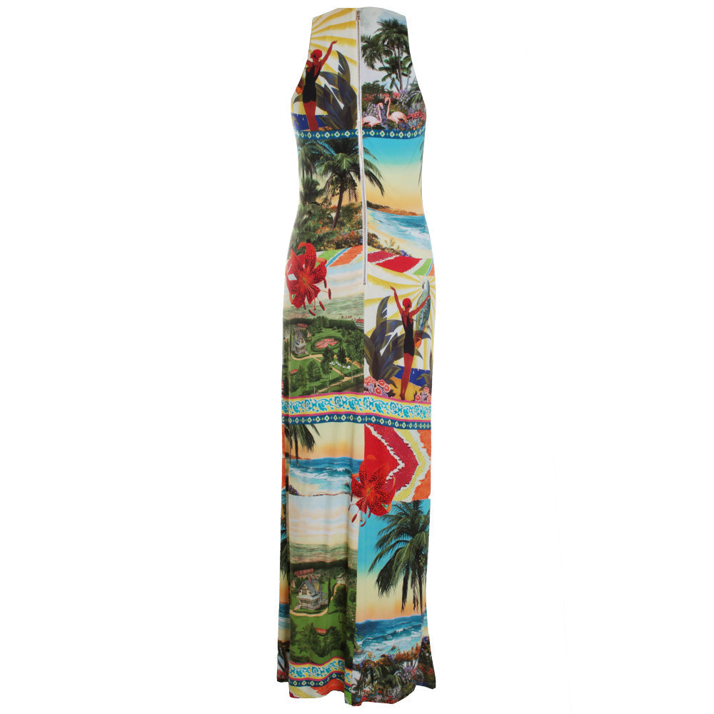 Pania Racer Neck Maxi Dress