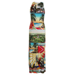 Pania Racer Neck Maxi Dress