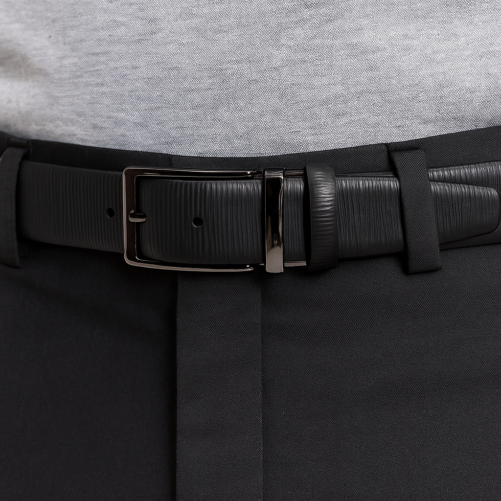 B09 Marcello Men's Epi Leather Belt Black
