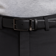 B09 Marcello Men's Epi Leather Belt Black