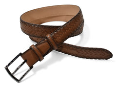 B32 Chocolate Soft Leather Braided