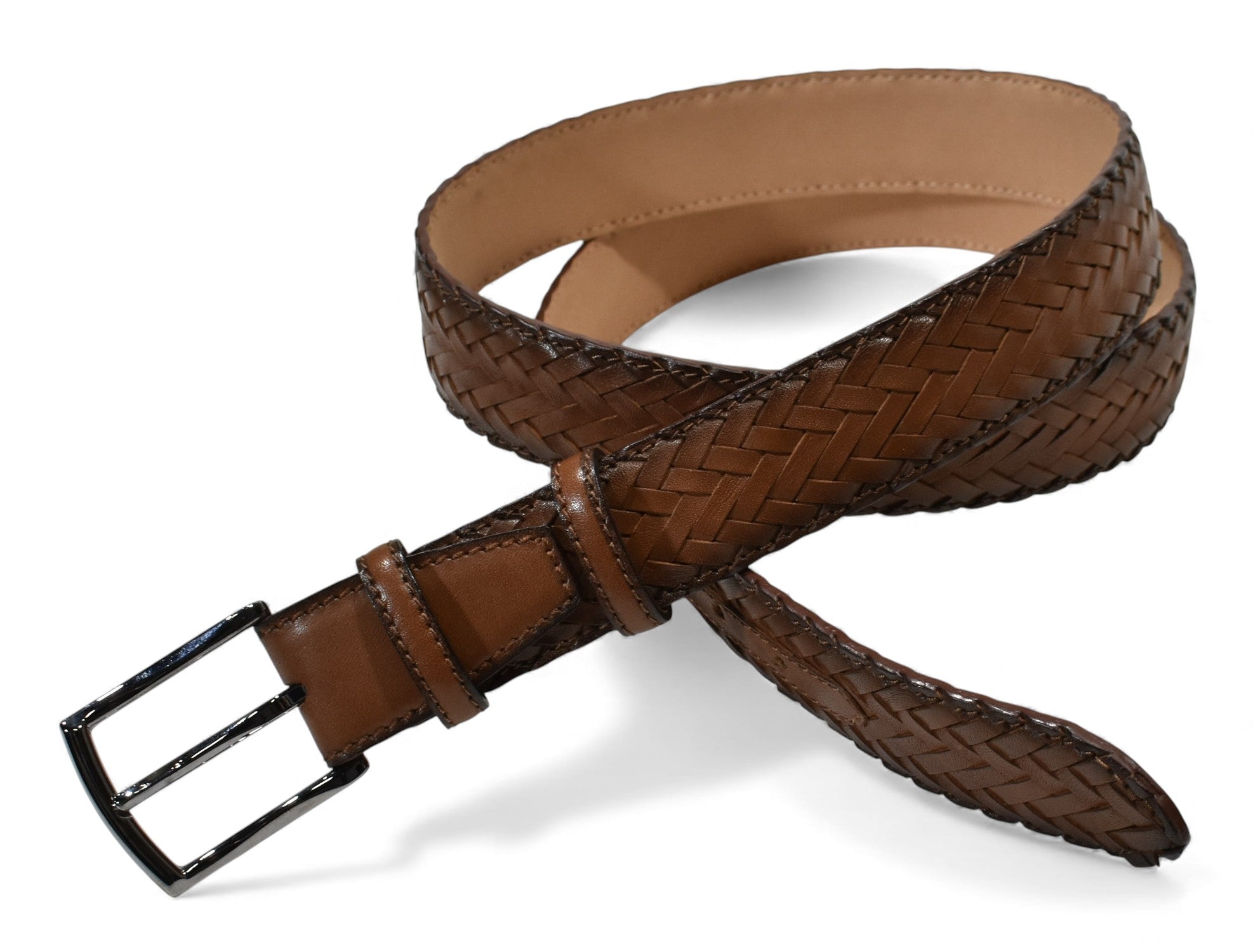 B32 Chocolate Soft Leather Braided
