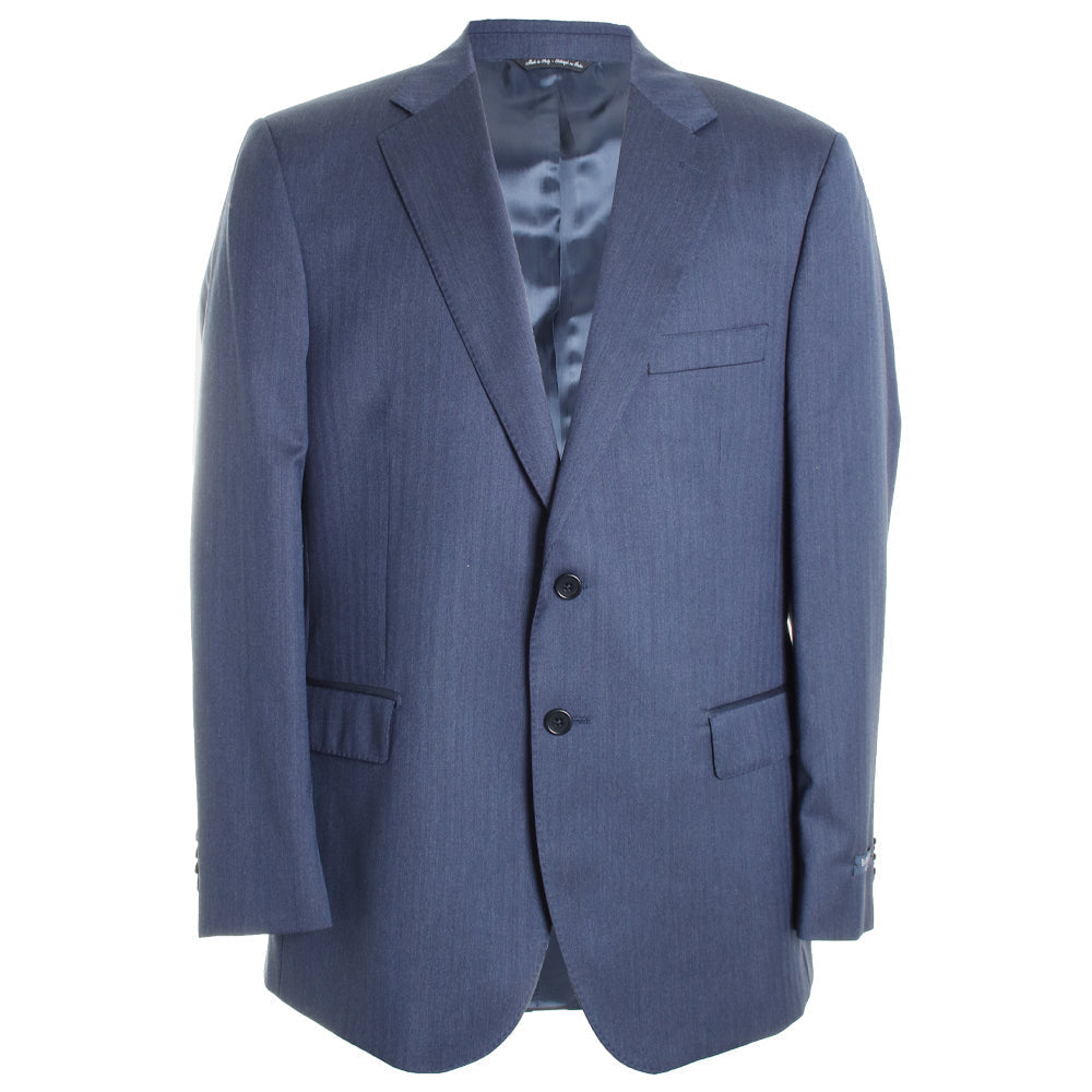 Navy Herringbone Suit