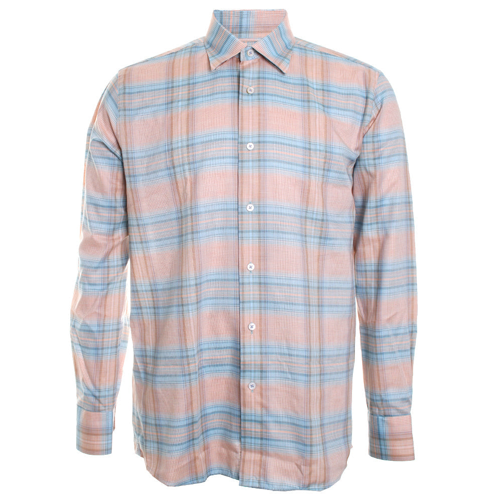 Papaya Twill Check Shirt