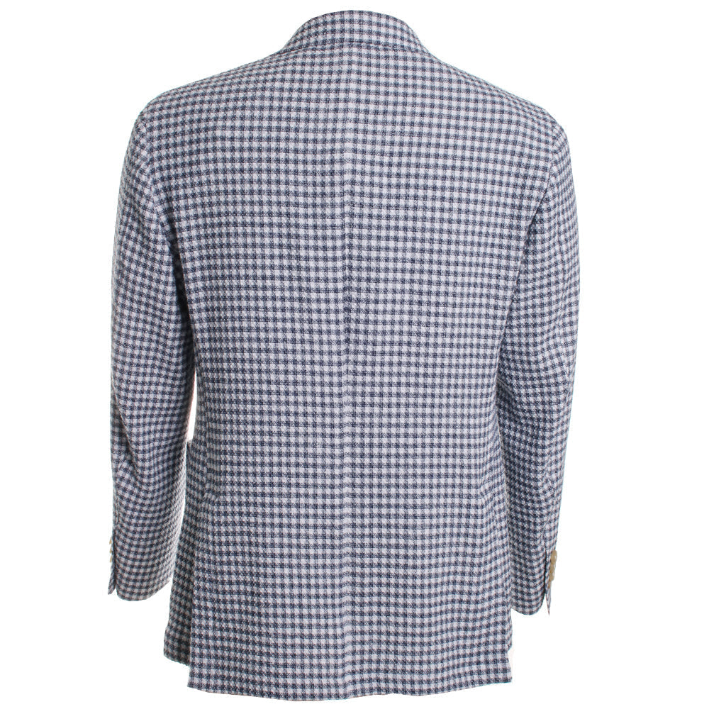 Navy Gingham Stretch Sportscoat