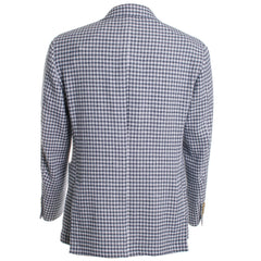 Navy Gingham Stretch Sportscoat