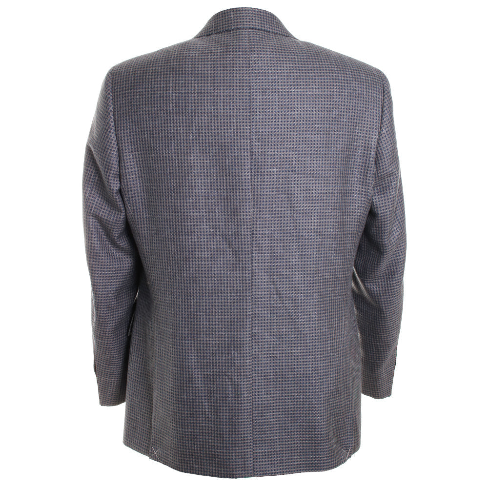 Taupe & Blue Houndstooth Sport Coat