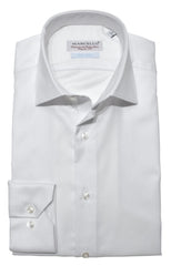 DS100W White Fine Piquet Dress Shirt