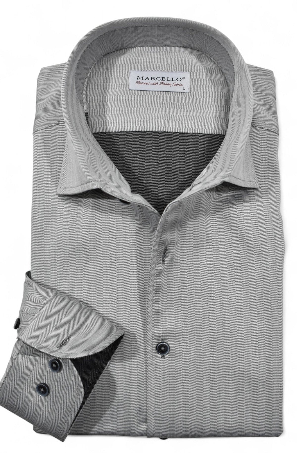 DS104R Madrid Silver Herringbone