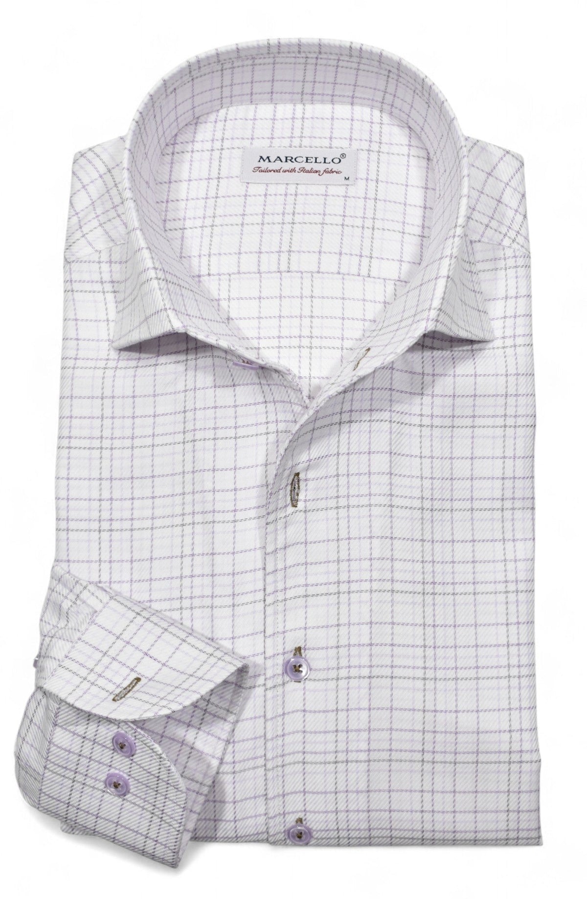 DS114 Lilac Plaid 1 Pc Collar