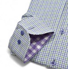 DS122 Plum/Green Fine Plaid
