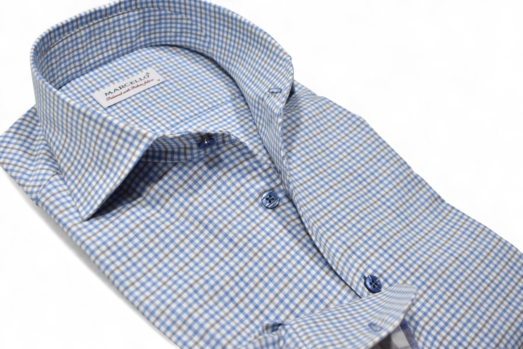 DS124 Blue/Gray Fine Plaid