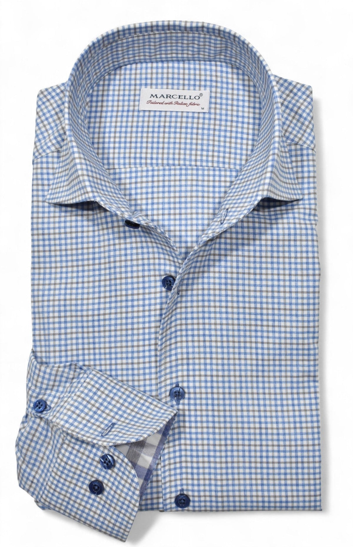 DS124 Blue/Gray Fine Plaid
