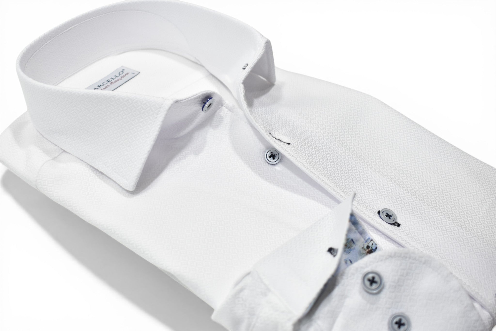 DS125 Manhattan White Diamond Shirt