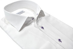 DS127 38 Plum Tonal White Shirt