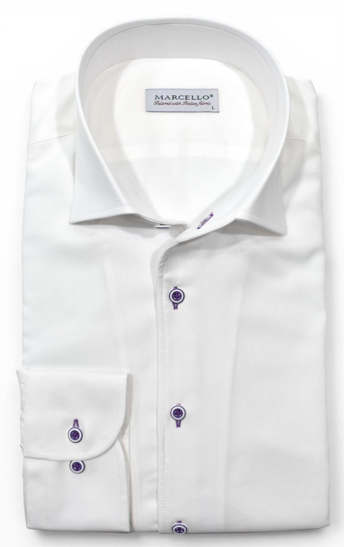 DS127 38 Plum Tonal White Shirt