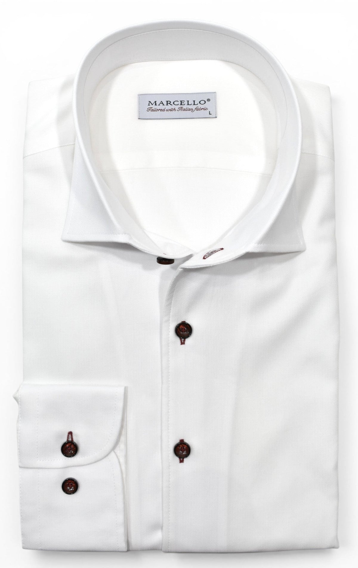 DS127 7 Ruby Tonal White Shirt