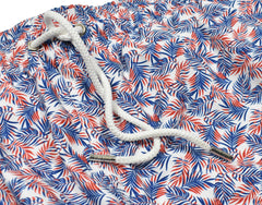 SW007 Navy-Red Foliage Swim Suit