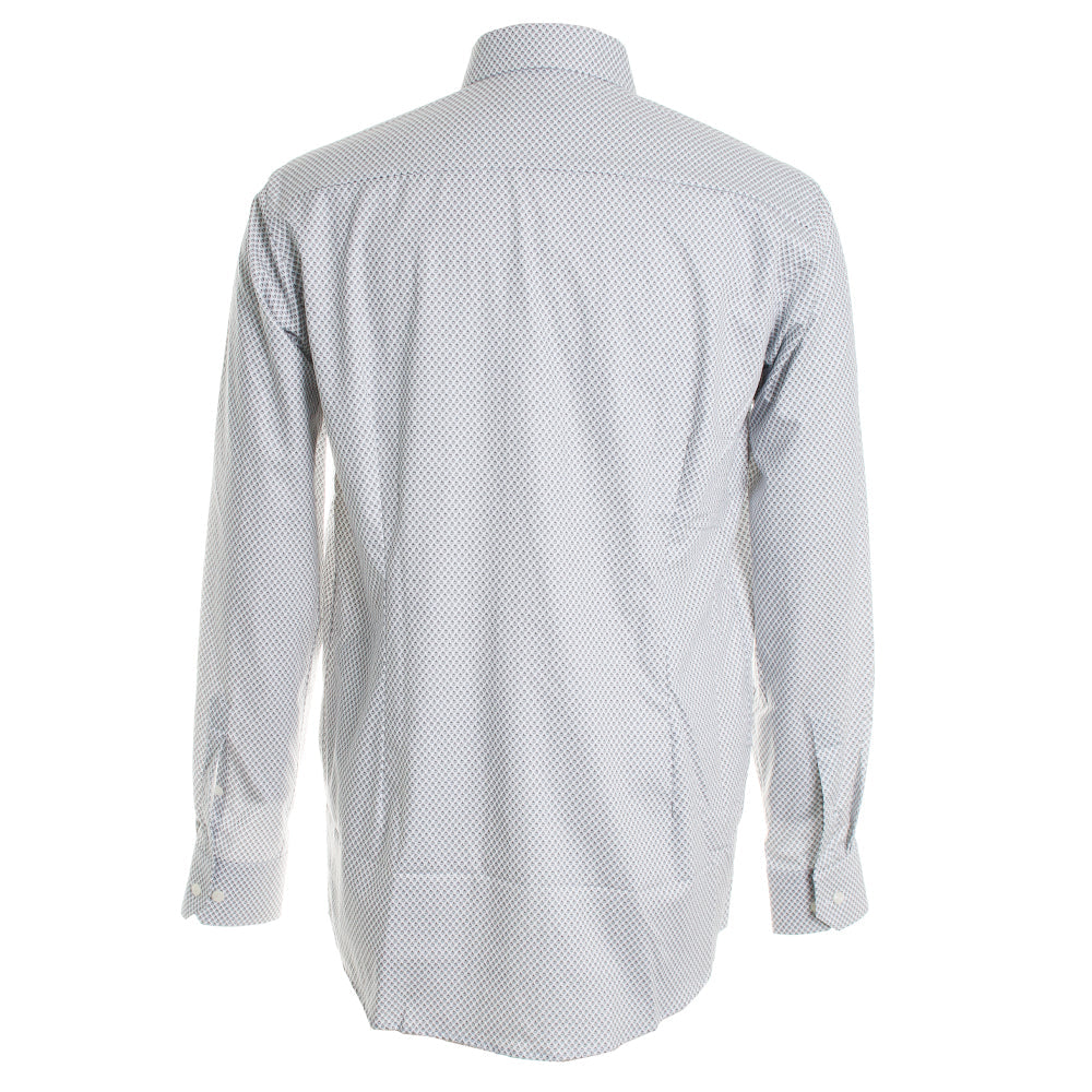 Eton Coffee Printed Dress Shirt