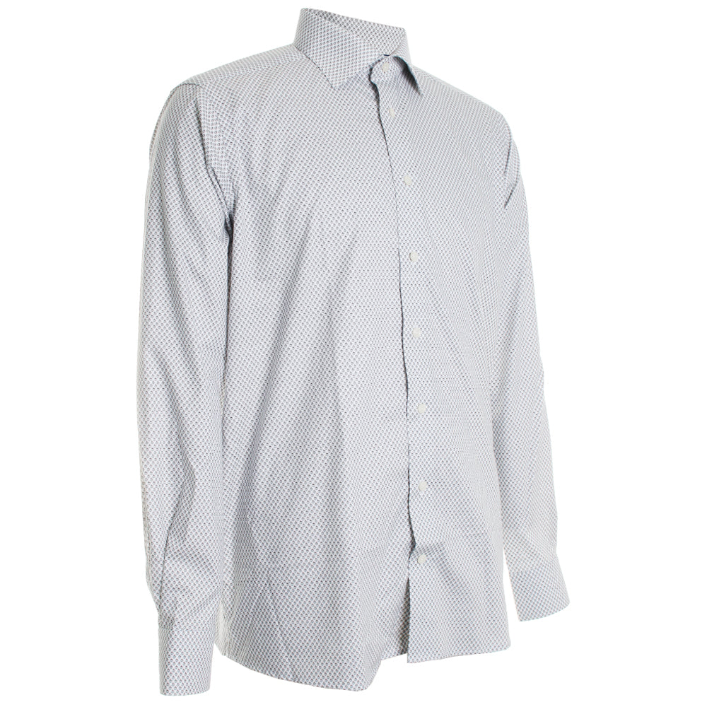 Eton Coffee Printed Dress Shirt