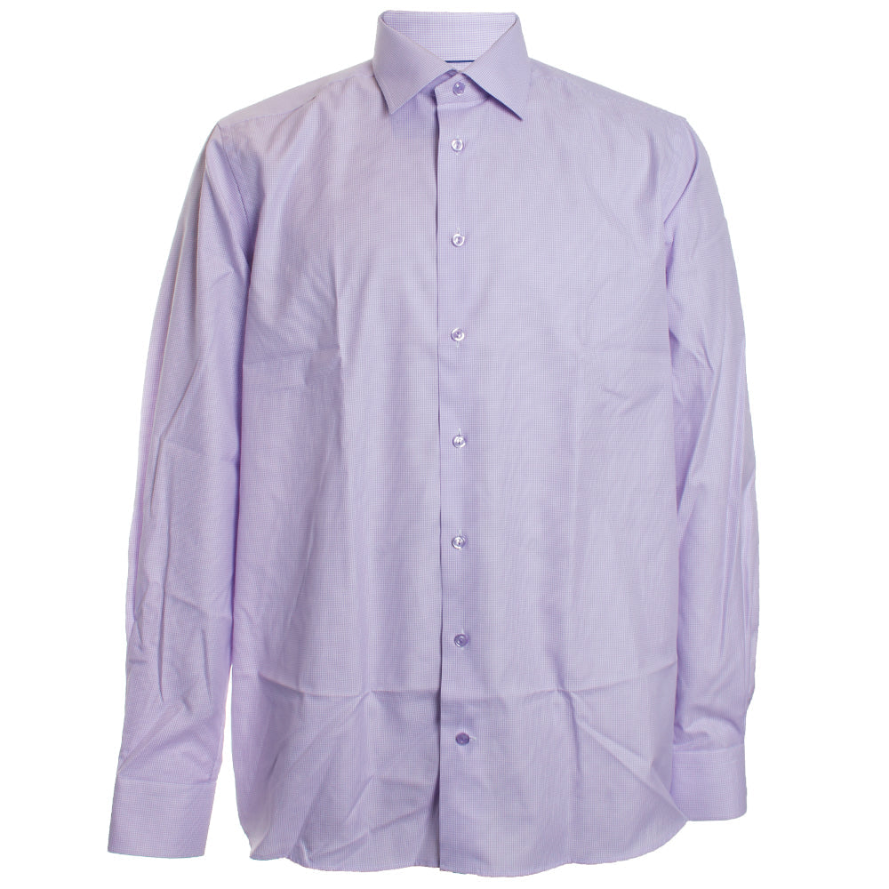Eton Purple Check Twill Shirt