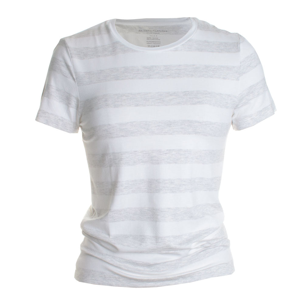 Soft Touch Stripe Short Sleeve Crewneck