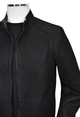 J227 Black Reversible Suede/Leather Amalfi Coat