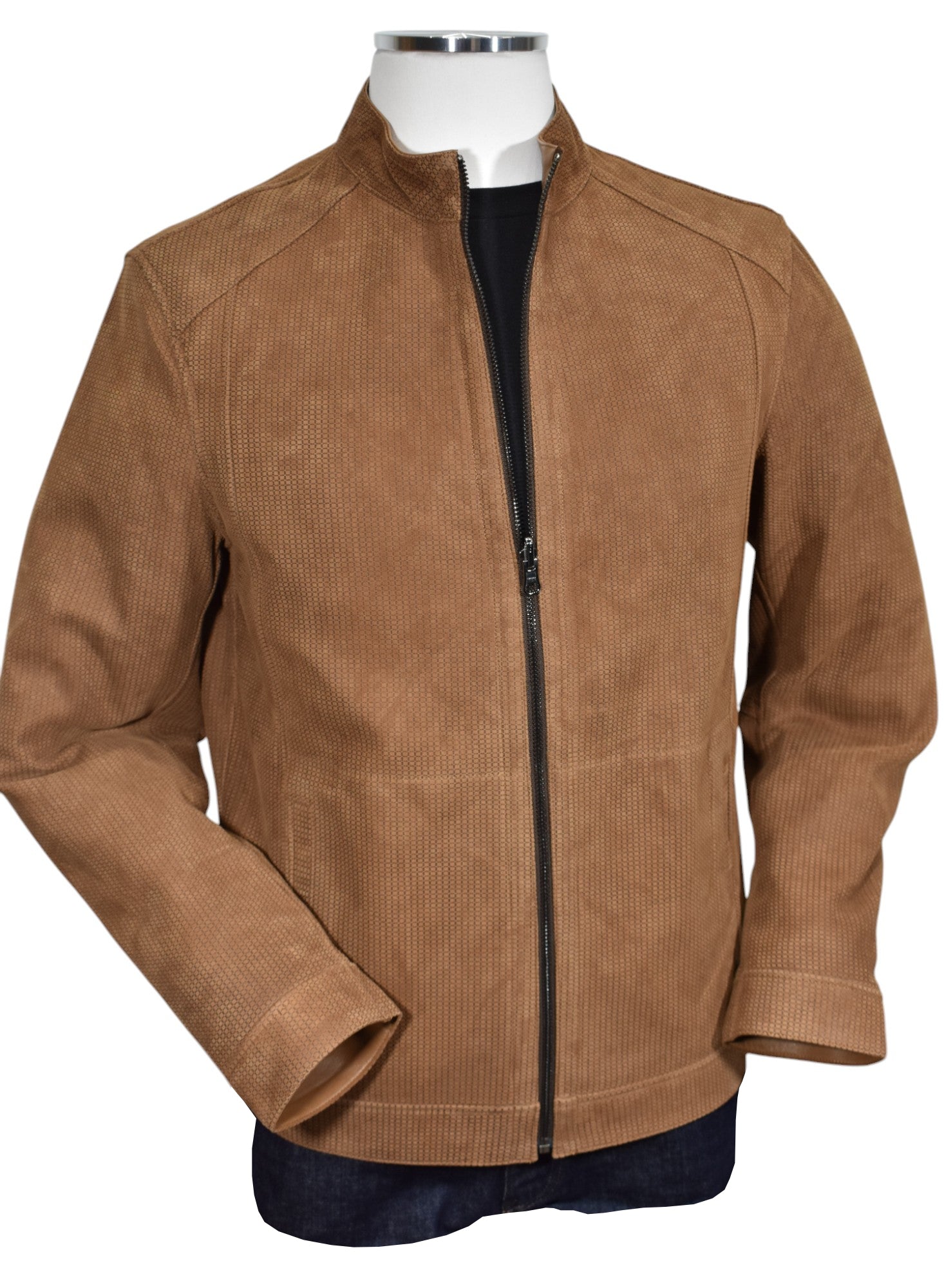 J227 Whiskey Reversible Suede/Leather Amalfi Coat