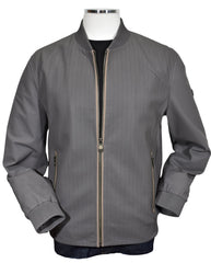 J228 Perforated Chevron Leather Coat