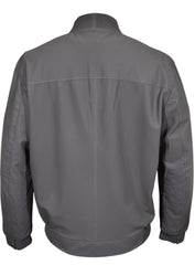 J228 Perforated Chevron Leather Coat