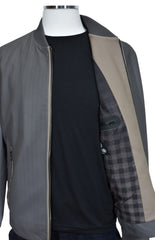 J228 Perforated Chevron Leather Coat