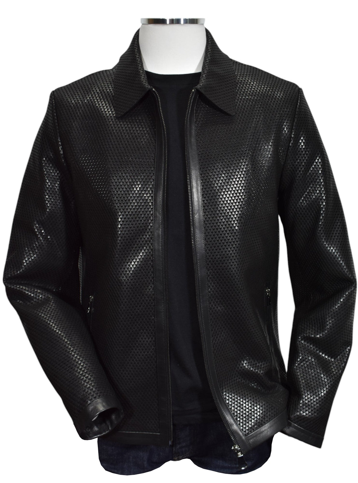 J232 Python Leather Jacket