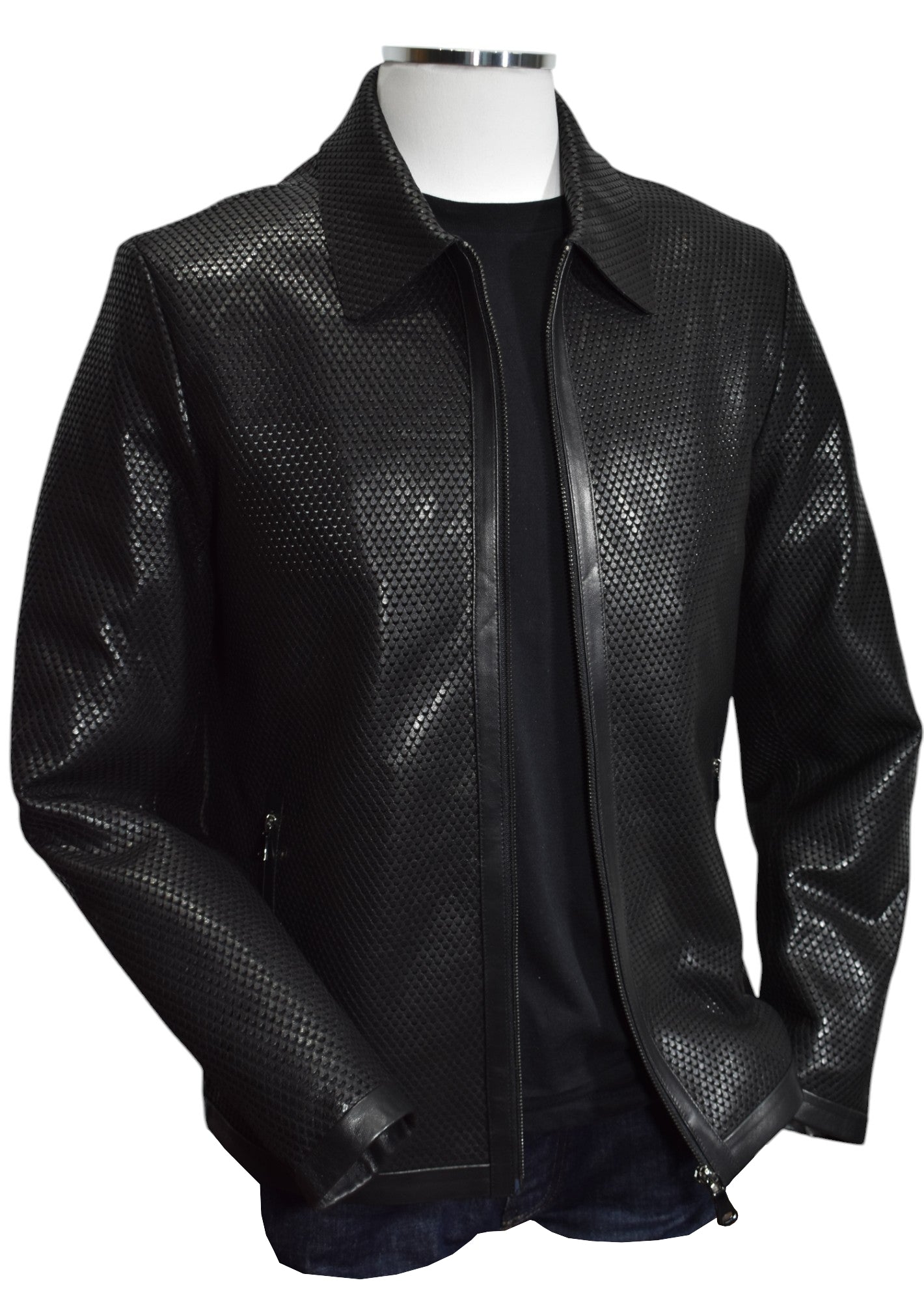 J232 Python Leather Jacket