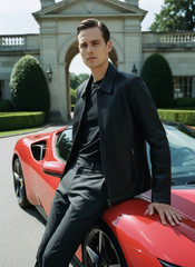 J232 Python Leather Jacket