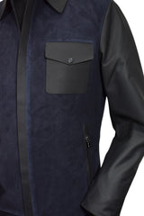 J235 Suede & Leather Engineered Coat