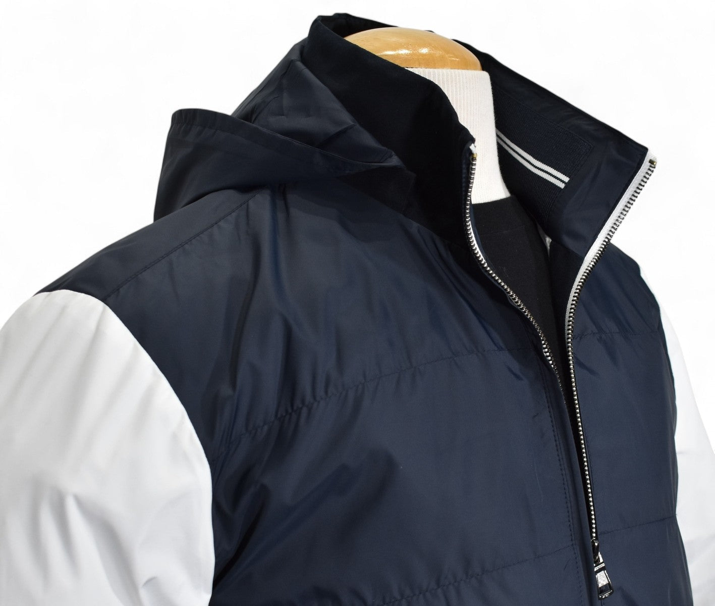 J446 Engineered Microfiber Coat Navy