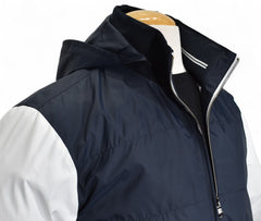 J446 Engineered Microfiber Coat Navy