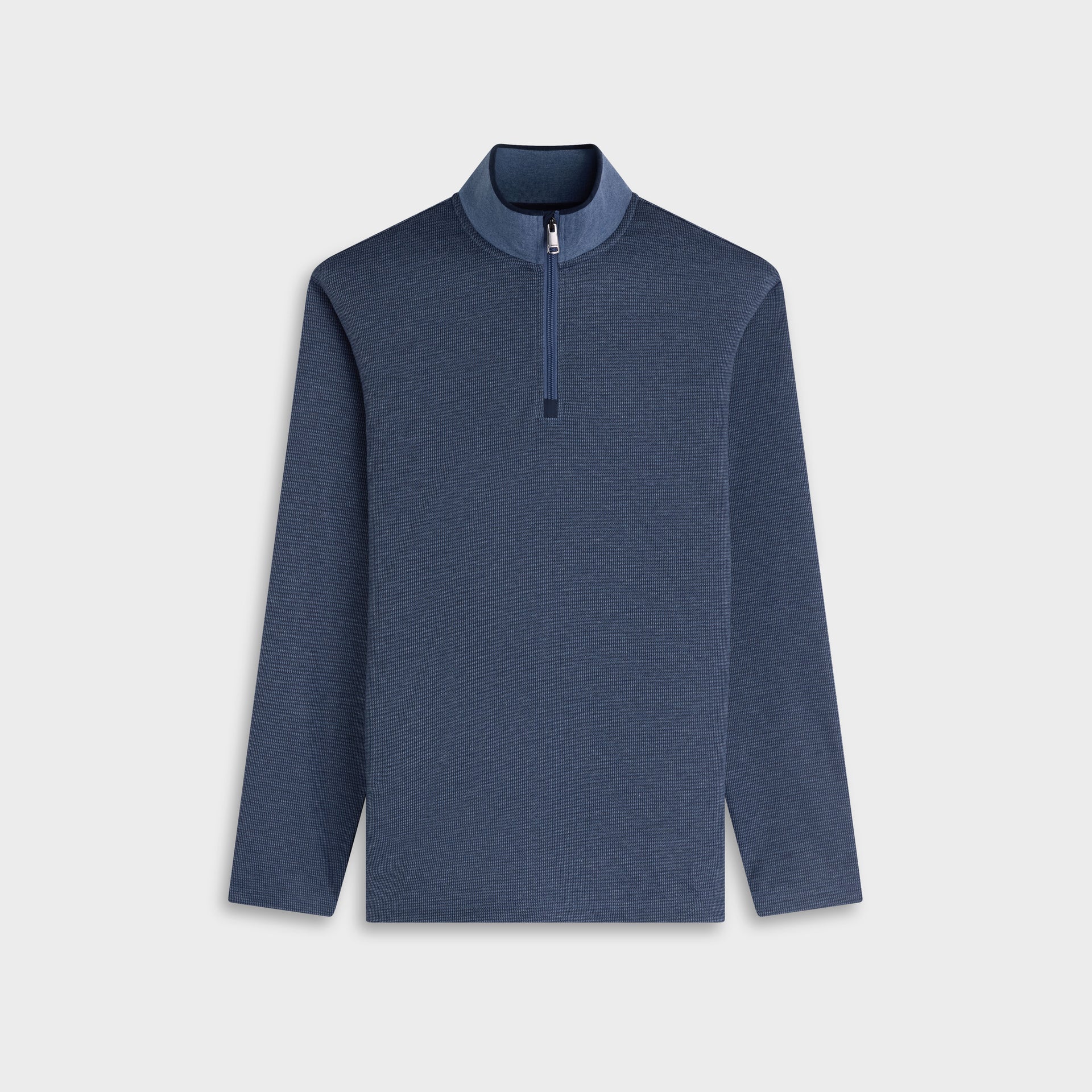 Performance Houndstooth Quarter-Zip Mock Neck Pullover