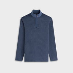 Performance Houndstooth Quarter-Zip Mock Neck Pullover