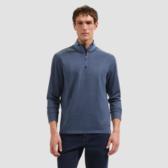 Performance Houndstooth Quarter-Zip Mock Neck Pullover