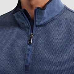 Performance Houndstooth Quarter-Zip Mock Neck Pullover