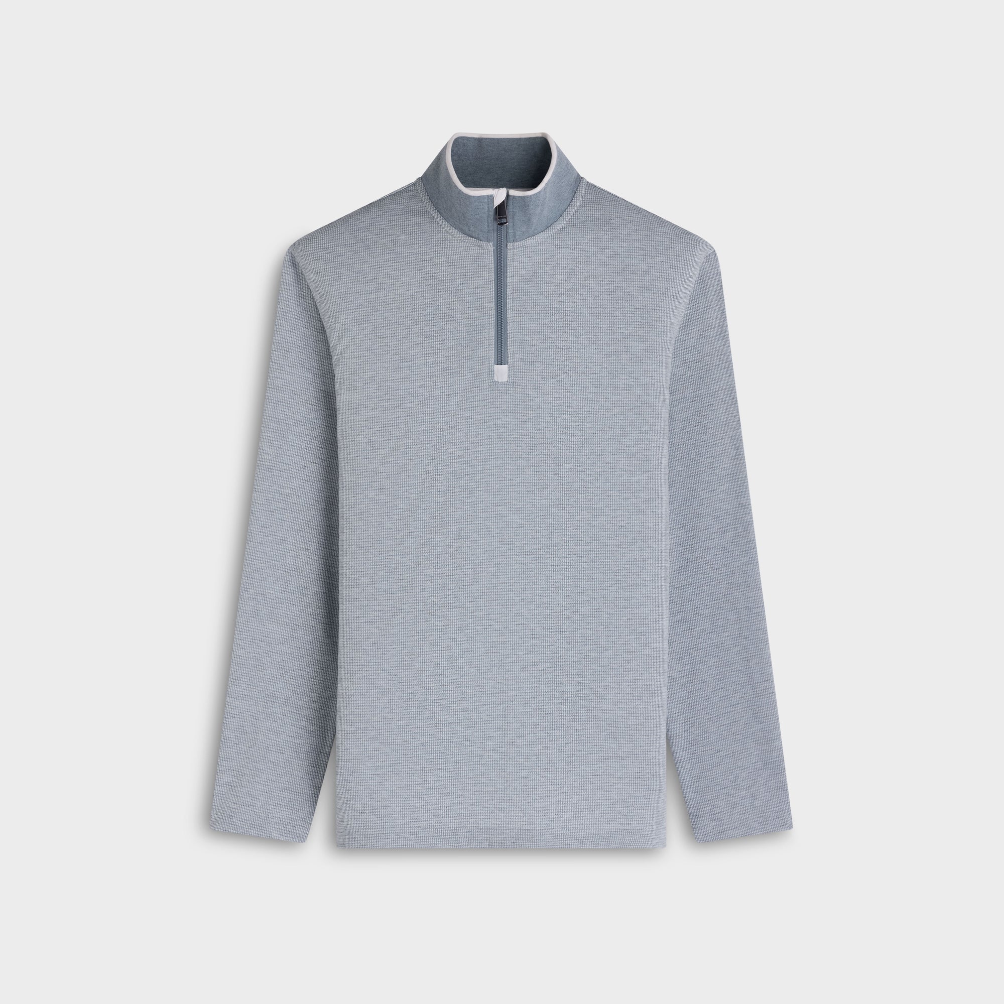 Performance Houndstooth Quarter-Zip Mock Neck Pullover