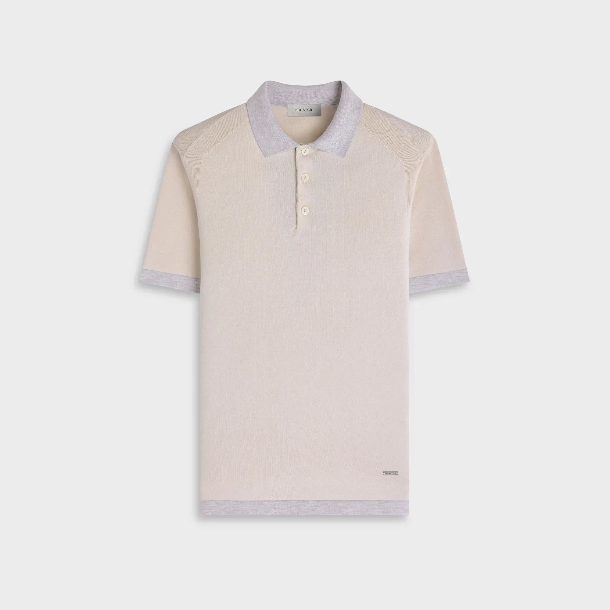 Jersey Knit Short-Sleeve Polo Sweater